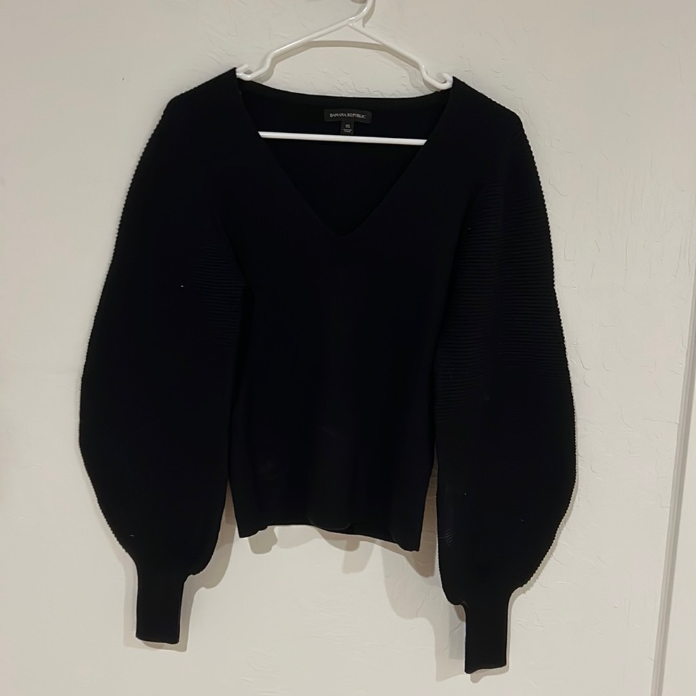 Banana republic textured sweater in black S